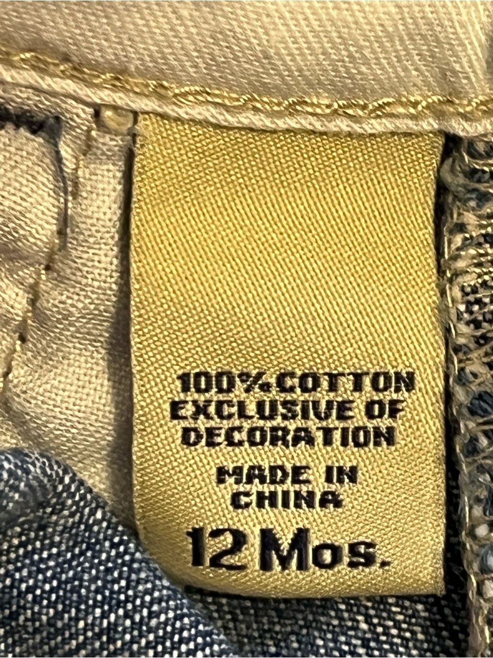 Vintage 90s OshKosh B’gosh Vestbak Blue Denim Jean Shortalls Overalls 12mo - Picture 8 of 8